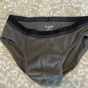 Mens 2xist Stretch Grey Brief -Medium